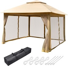 Yescom All-In-1 11X11Ft Pop-Up Gazebo Tent With Mesh Sidewall Carry Bag Canopy - $207.94