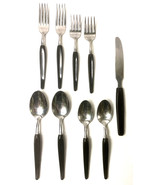 Vintage Stainless Steel 18-8 with Black Plastic Handles Flatware - Inter... - $261.23 MXN