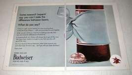 1971 Budweiser Beer Ad - Can&#39;t taste the Difference - $18.49