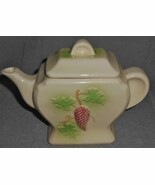 Unknown Maker 1930s-40s POTTERY 16 oz TEAPOT Grapes Motif GREAT DESIGN - $24.40 CAD