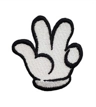 Cartoon Glove Hand Embroidered Iron On Patch Mouse Inspiration Funny Hum... - $3.97