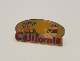 I&#39;ve Been To CALIFORNIA Colorful Enamel Souvenir Vintage Lapel Hat Pin Sailboat - £15.64 GBP