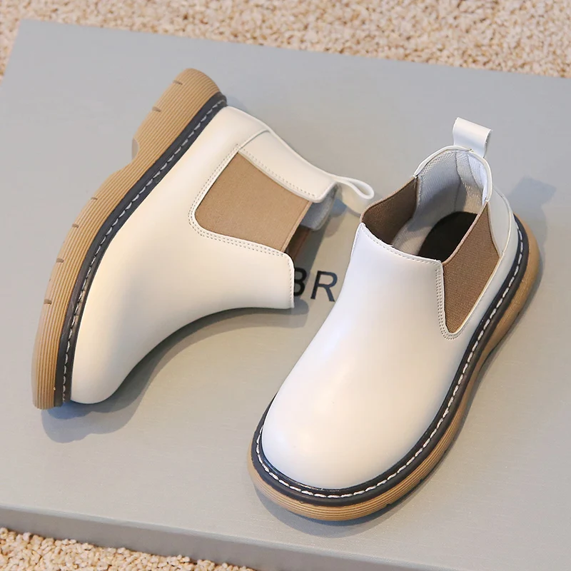 2024 Autumn  Boys  Ankle Boots Children Casual British Wind Simple Soft Bottom N - £77.38 GBP