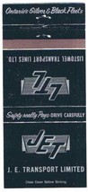 Matchbook Cover JET &amp; Listowel Transport Lines Ontario - $2.96