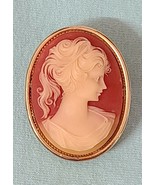 1970&#39;s Amway Cameo Solid Perfume Pendant Locket Brooch Pin Vintage - £18.86 GBP