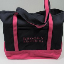 Brooks Brothers Canvas Tote Bag Shopping Bag Navy Blue/Fuschia One Size NWT - £17.93 GBP