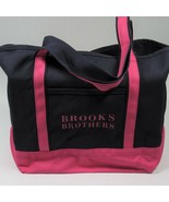 Brooks Brothers Canvas Tote Bag Shopping Bag Navy Blue/Fuschia One Size NWT - £17.54 GBP