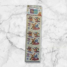 Sandylion Winnie The Pooh Winter  SPARKLY Stickers Strip - $1.88