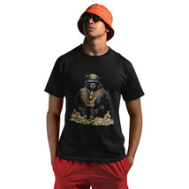 Hip Hop Bear and Gold Crew Neck Short Sleeve T-Shirts Graphic Tees, S-4XL - $14.89