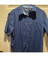 Ben Hogan Button Up Shirt Mens Large Short Sleeve Blue Golf Collection - £9.72 GBP