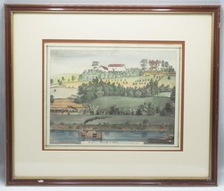 Aquatint Lithograph William Payne Homestead Monongahela River Near Pittsburgh - £308.57 GBP