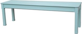 Bench Trade Winds Cottage Traditional Antique Backless Queen Painted Aqua Blue - £710.62 GBP