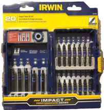 IMPACT Bit Set Performance Bits IRWIN Tools New 20 pieces w/Storage Case - £17.55 GBP