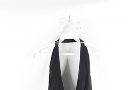 Vtg 40s 50s Rockabilly Mens Medium Wool Satin Trim Tuxedo Suit Vest Black USA - £69.62 GBP