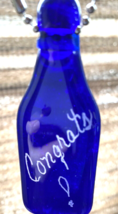 Wedding Wine Glass Tags Favors Blue Glass Congrats! - £11.83 GBP