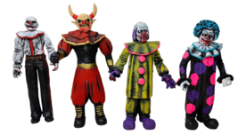 Deep Web clowns mexican 6.5&quot; 4  hard plastic toy figures - £32.09 GBP