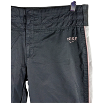 Womens Y2k Nike Wide Leg Capri Pants Black Baggy Size Large 12-14 36x23 - $22.29