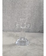 Bohemia Clear Cut Lines Crystal Cross Paper Weight 24% PBO​ Czech 6” Tall - $18.38