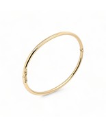 Round 3.10mm Bangle Bracelet in 14k Gold/Hinged/Bracelet/14K Gold Bangle - $623.67+