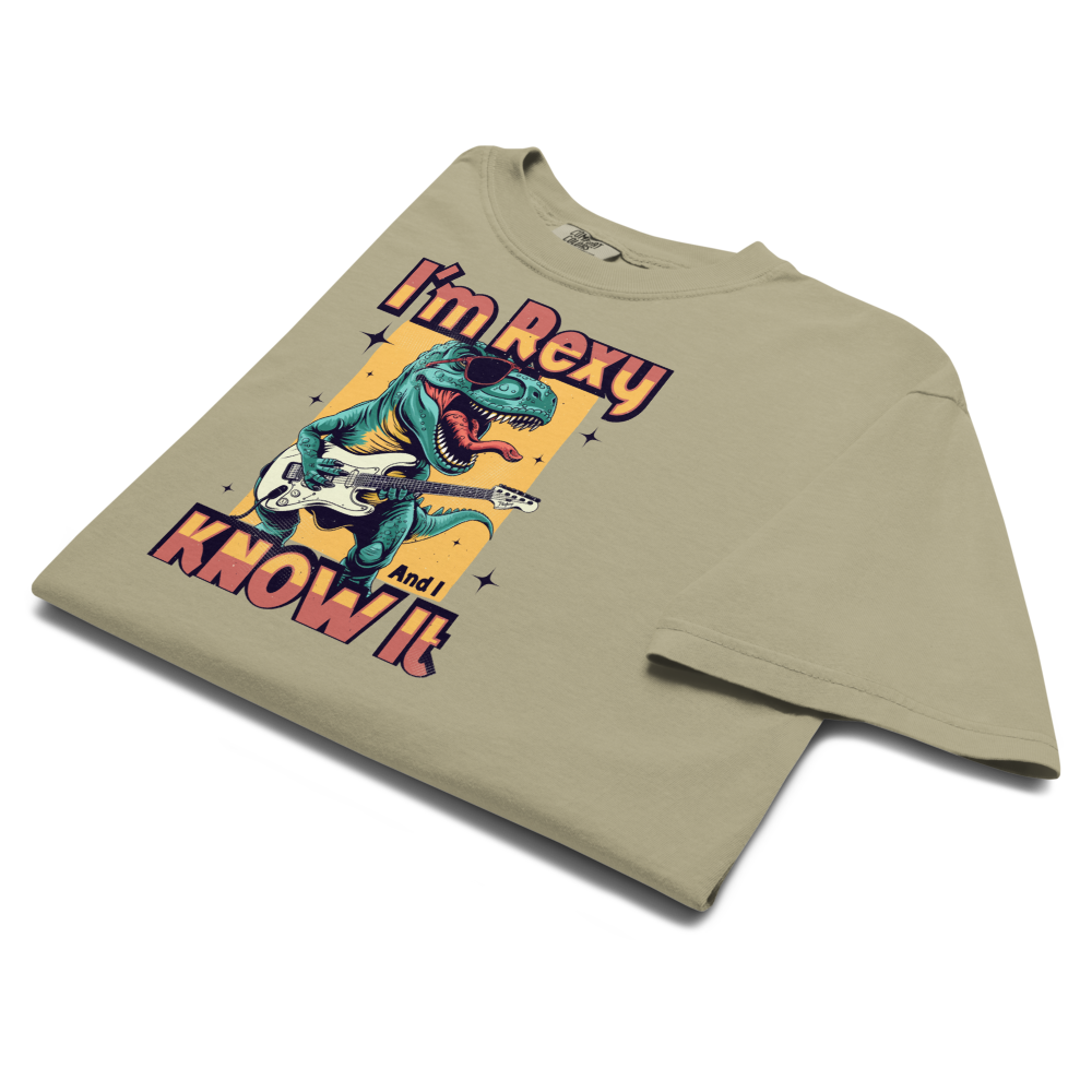 Unisex Garment-Dyed Heavyweight T-Shirt – I’m Rexy (Khaki) Item image 5