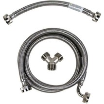 Everbilt 6 ft. Braided Stainless Steam Dryer Installation Kit 1001 280 447 - £17.11 GBP