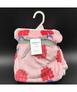Carter&#39;s Baby Blanket Raspberry Pink Red Velour Plush - $59.99