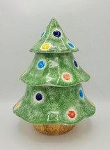 Vintage Nordstrom Ceramic 3 Tier 12&quot; Christmas Tree Cookie Jar - Made in Italy  - £19.83 GBP