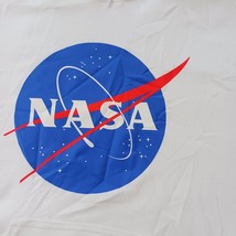 NASA Men's White Graphic Drawstring Pullover Hoodie Sweatshirt Measured Chest 40 image 6