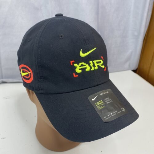 Primary image for Nike Golf Tennis Hat Heritage86 #CZ1079-010 Unisex Cap Black Neon Yellow 1Size