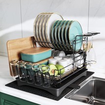 Dish Drying Rack For Kitchen Counter, Stainless Steel Large Dish Drainers Strain - £69.69 GBP