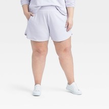 NEW Women&#39;s Plus Size Mid-Rise French Terry Shorts 4&quot; - All in Motion™ 4X - $12.50