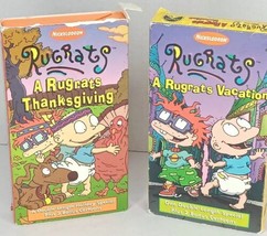 Vtg VHS Nickelodeon Rugrats Lot Of 2 Cassette Tapes Thanksgiving &amp; Vacat... - £11.28 GBP