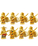 1 Set 8pcs Minifigures Golden Phantom Ninja Building Block Set - £11.71 GBP