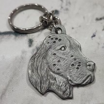I Love My English Setter Rawcliffe Pewter Vintage 1983 Keychain  - £11.86 GBP