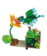 Hummiingbird Flower Building Blocks Animal Plant Creative Assembly Brick... - $342.46 MXN
