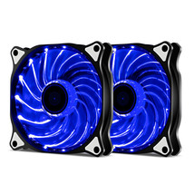 Vetroo 2 Pack 120mm BLUE LED Computer PC Case Cooling Fan Quiet Sleeve B... - $25.99