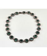 Emerald Green Rhinestone Choker Necklace | Statement Jewelry - $34.64