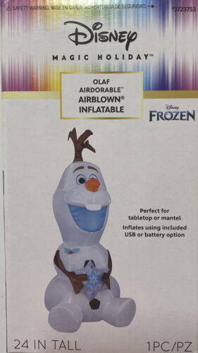 Disney CHRISTMAS Magic Holiday FROZEN OLAF Airdorable 24" IN Tall Inflatable - $16.03