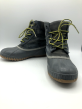 Sorel Cheyanne Waterproof Lace Up Boy Boots Size 4 Black Suede NY2947-089 Bs170 - £13.22 GBP