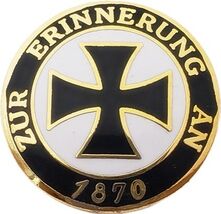 Black Cross Enamel Pin - WWI Commemorative Badge - $25.00 CAD