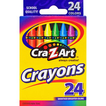 Cra-Z-Art 24 Count Smoother Brighter Colors Crayons - £10.34 GBP