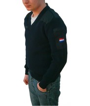 New Unissued Dutch army navy V neck wool sweater military Netherlands Holland - £27.61 GBP