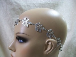 Small Silver Leaf Headband Circlet Laurel Eve Roman Greek God Grecian Go... - $11.95