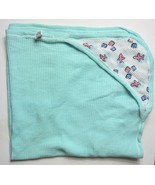 J E Morgan Baby Cotton Waffle Weave Hooded Towel Blanket Planes Lt Blue ... - $40.73 CAD