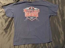 Madisonville Mustangs 2021 Playoffs Football T-Shirt Navy Blue Sz Large - $14.95