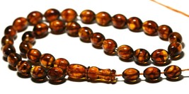 Natural Baltic Amber Tesbih Misbaha Islamic Prayer Beads Amber Prayer pressed - £77.57 GBP