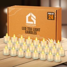 24 Pack LED Tea Light Candles  Long - Lasting Battery Operated, 200 + H... - $6.90