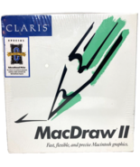 NIB CLARIS MacDraw II Apple Mac MACINTOSH Plus SE II 3.5&quot; Floppy Disks S... - $49.49