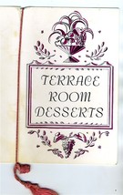 Terrace Room Desserts Menus Statler Hilton Hotel Cleveland Ohio 1958 - £25.32 GBP