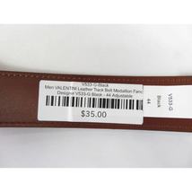 Men VALENTINI Leather Track Belt Medallion Fancy Designer V533-G Black image 5